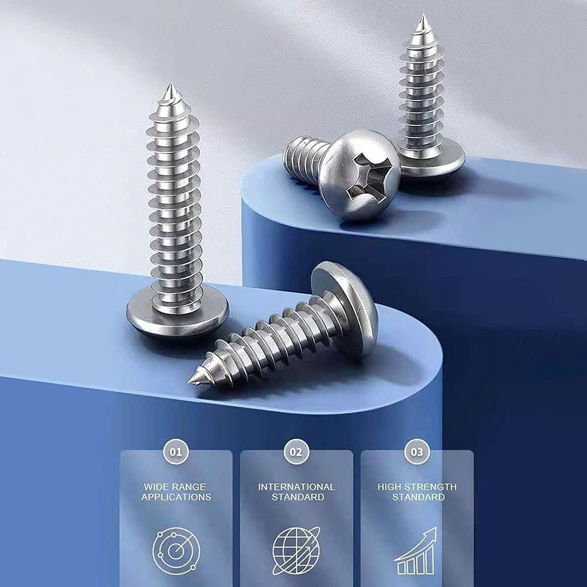 Vít Đầu Tròn Ren Gỗ ( Đầu Dấu + )